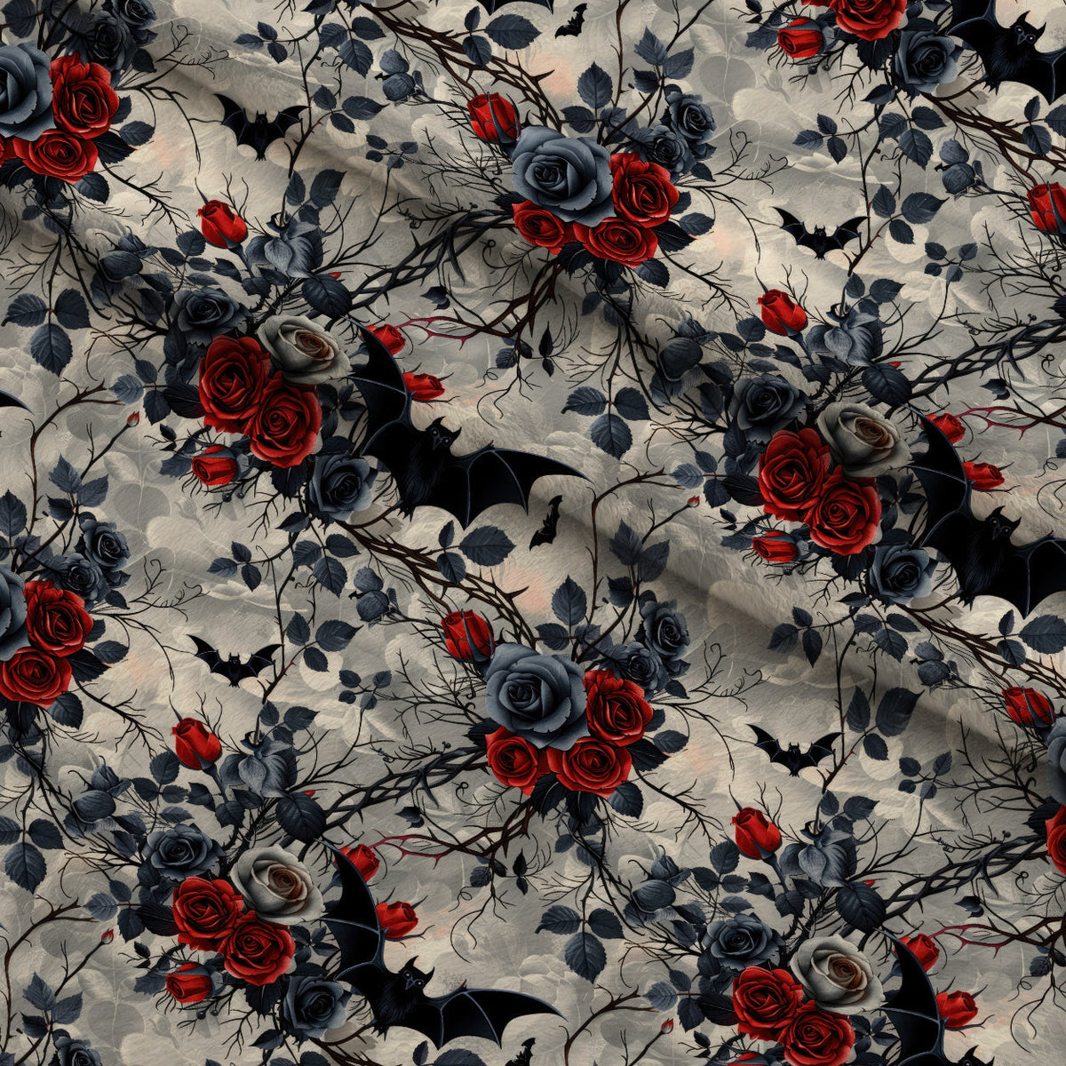 Crimson Thorns Pattern 8 Minky Fabric