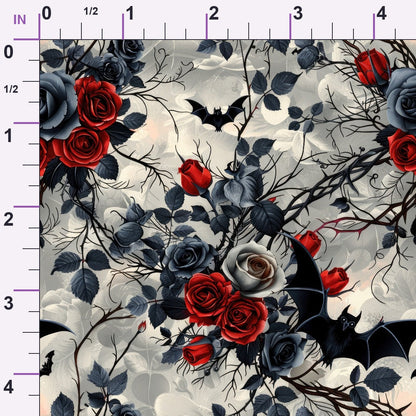 Crimson Thorns Pattern 8 Minky Fabric