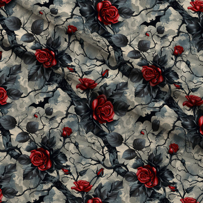 Crimson Thorns Pattern 9 Minky Fabric