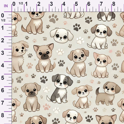 Cubist Canines Pattern 1 Minky Fabric