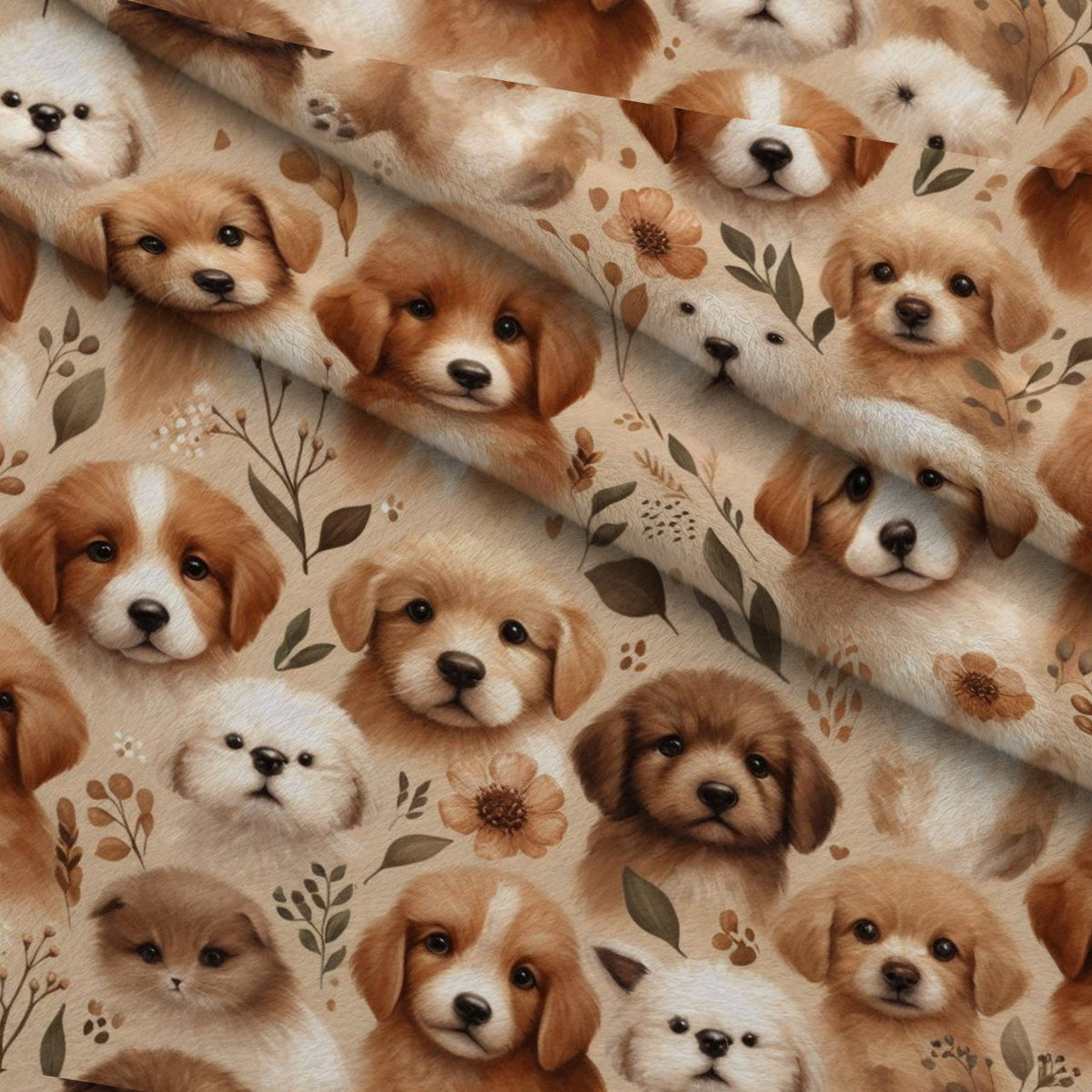 Cubist Canines Pattern 10 Minky Fabric