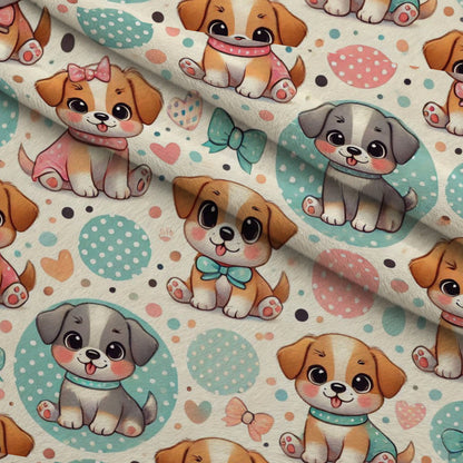 Cubist Canines Pattern 11 Minky Fabric