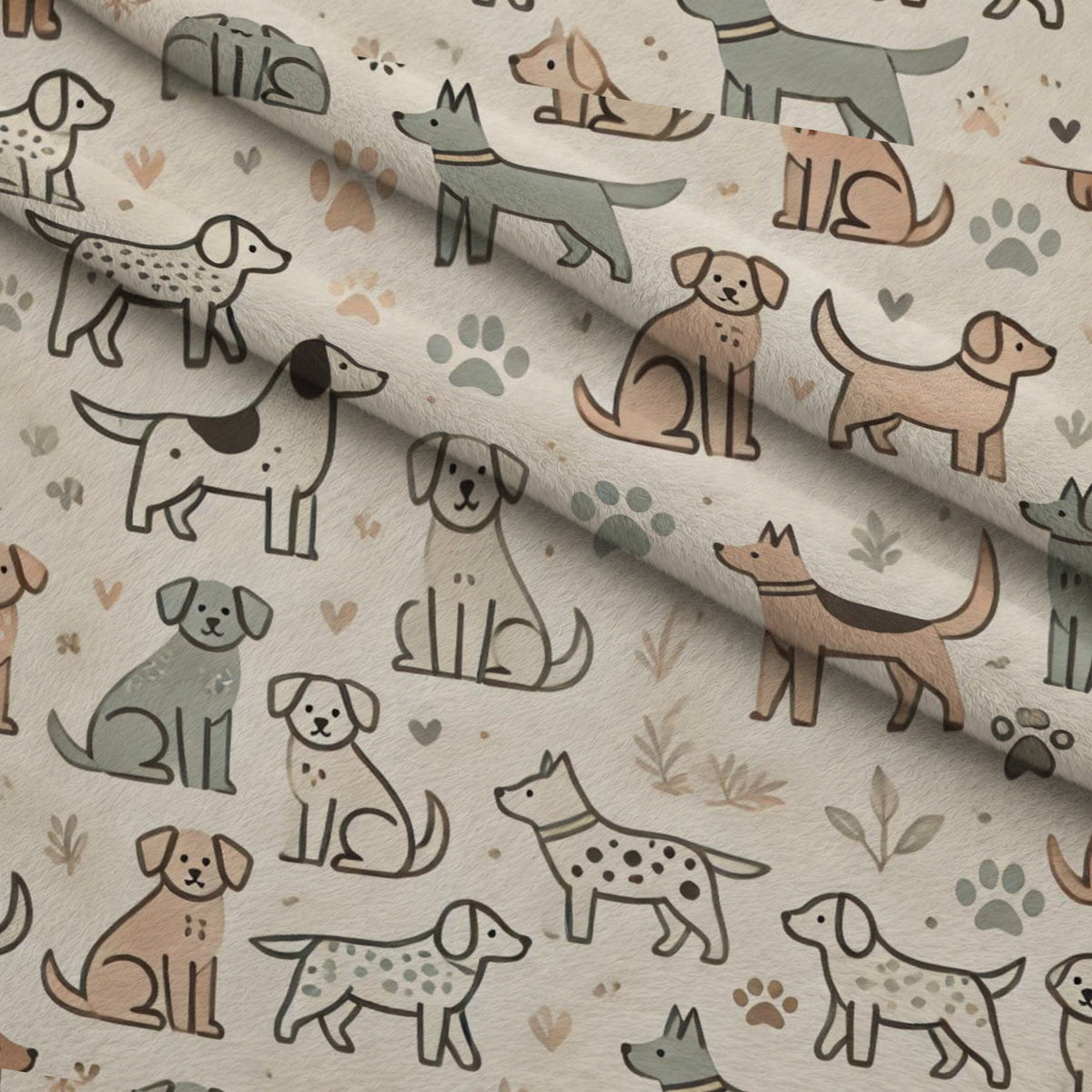 Cubist Canines Pattern 12 Minky Fabric