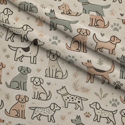 Cubist Canines Pattern 12 Minky Fabric