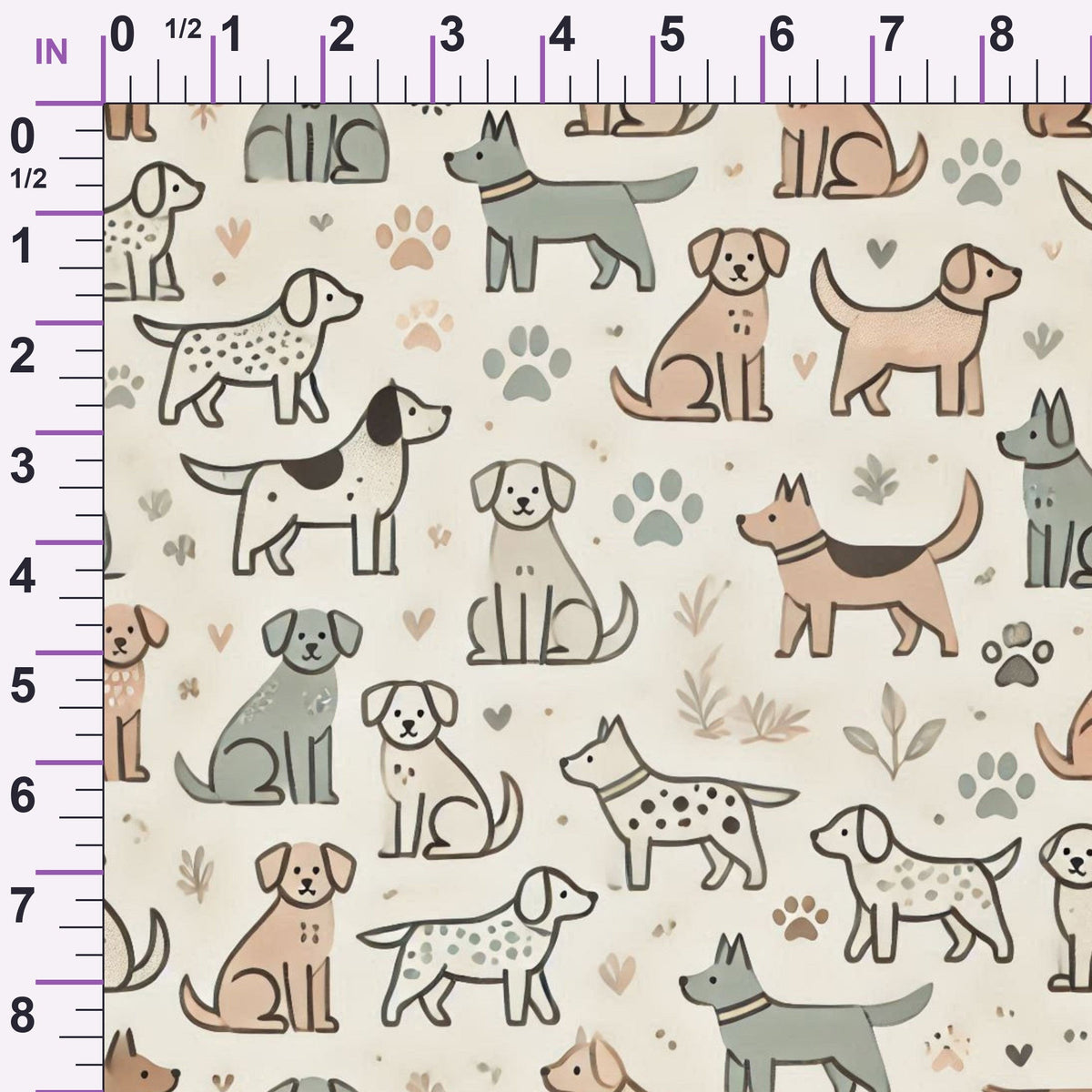 Cubist Canines Pattern 12 Minky Fabric