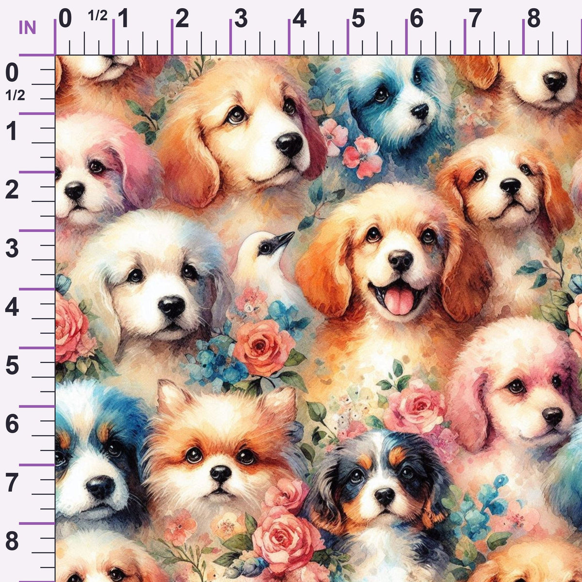 Cubist Canines Pattern 14 Minky Fabric