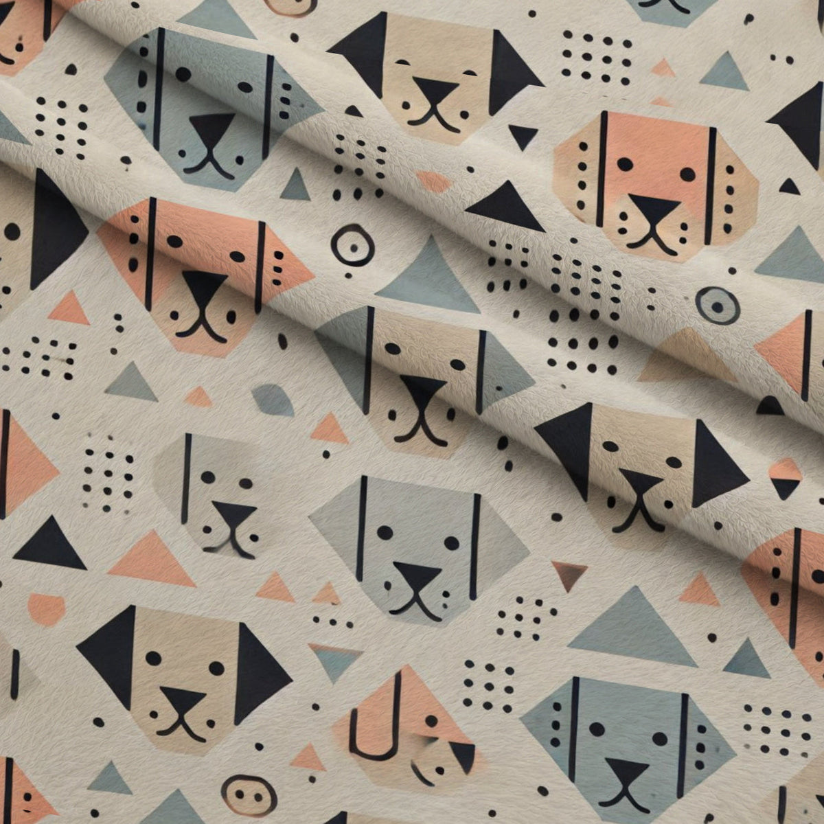 Cubist Canines Pattern 15 Minky Fabric