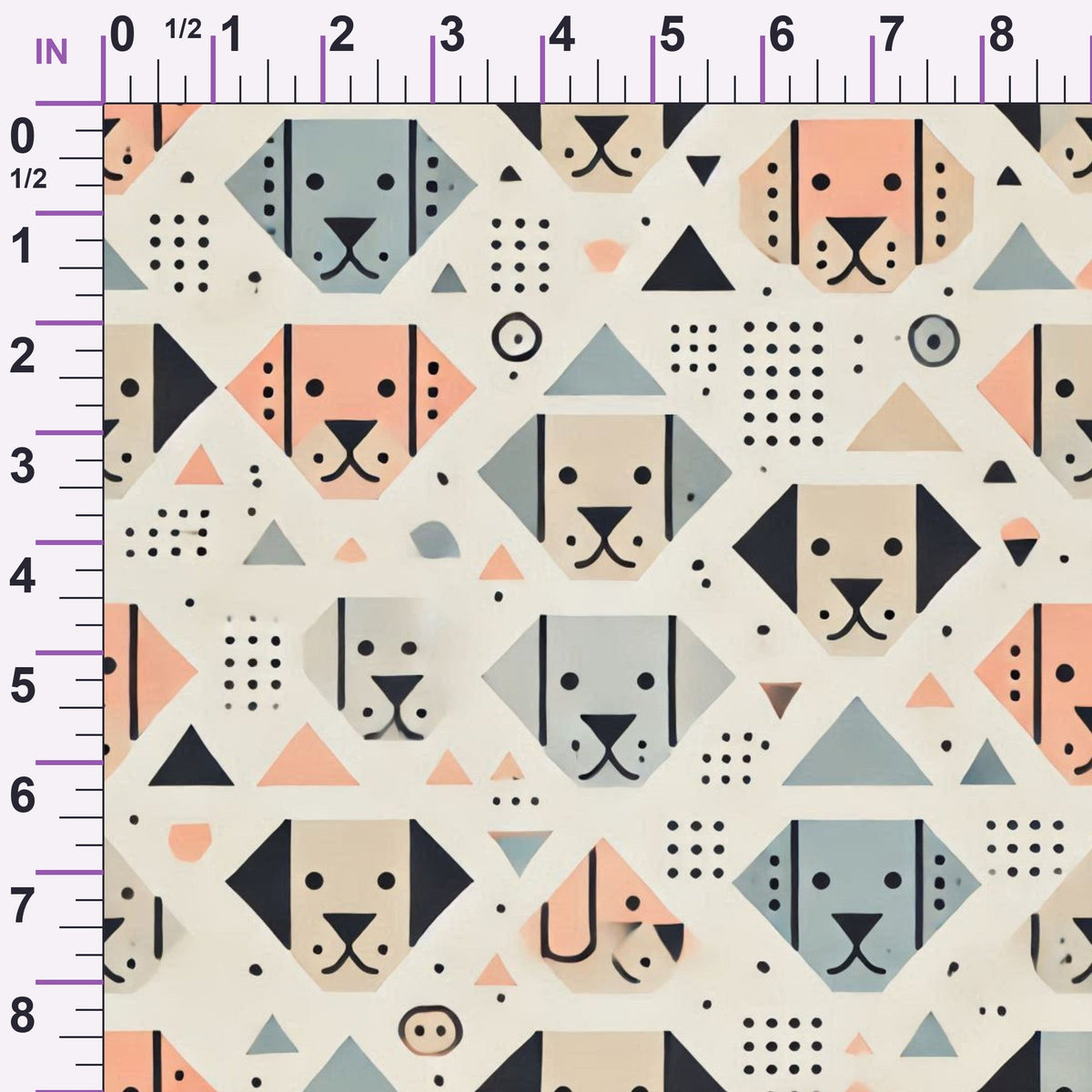 Cubist Canines Pattern 15 Minky Fabric