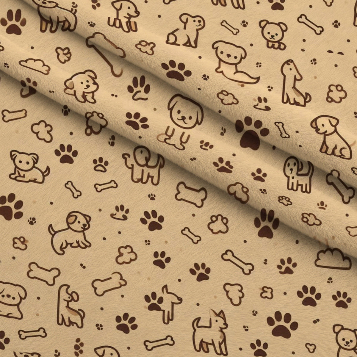Cubist Canines Pattern 16 Minky Fabric