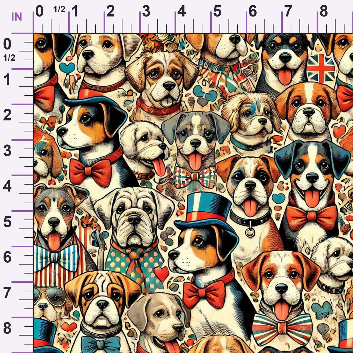 Cubist Canines Pattern 17 Minky Fabric