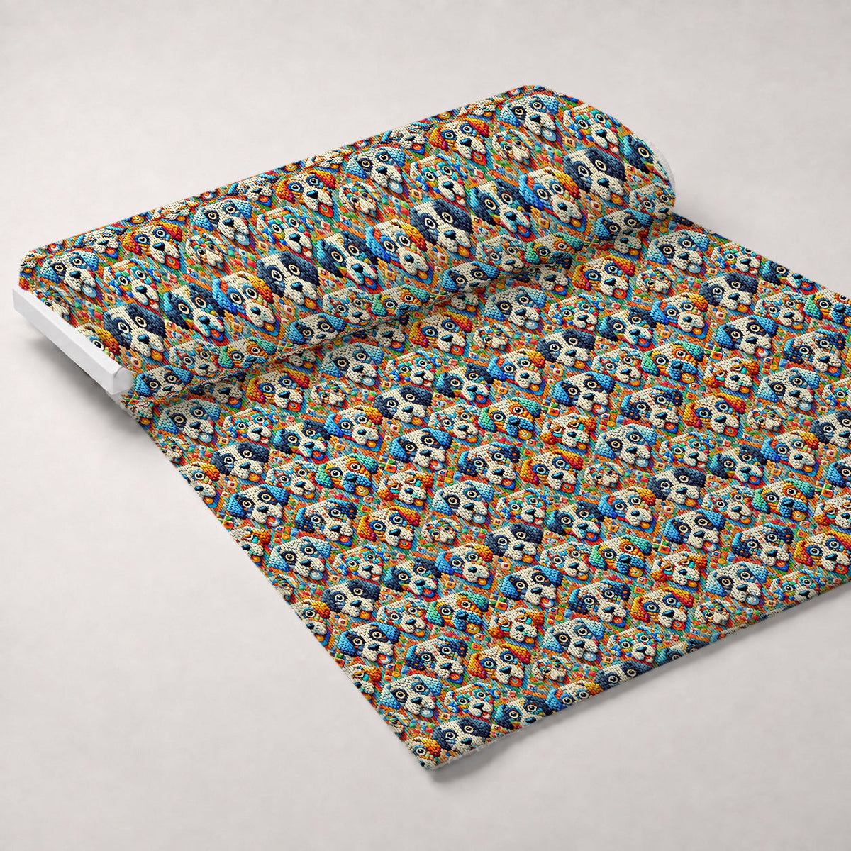 Cubist Canines Pattern 2 Minky Fabric
