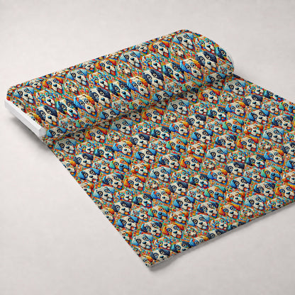 Cubist Canines Pattern 2 Minky Fabric