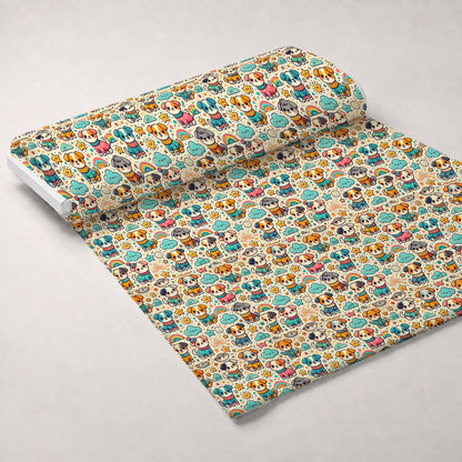 Cubist Canines Pattern 22 Minky Fabric