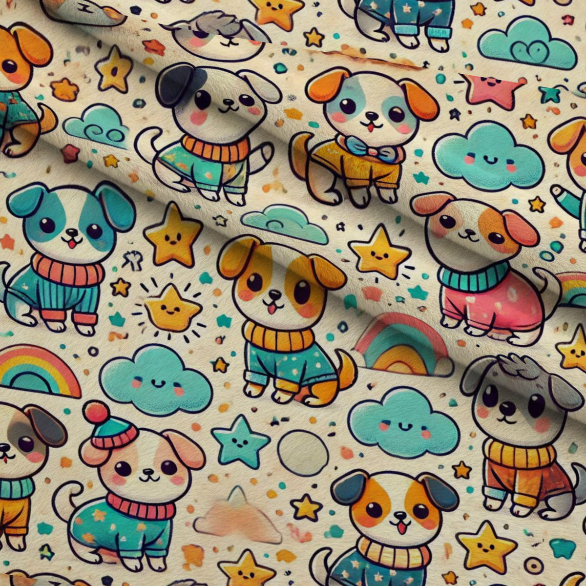 Cubist Canines Pattern 22 Minky Fabric