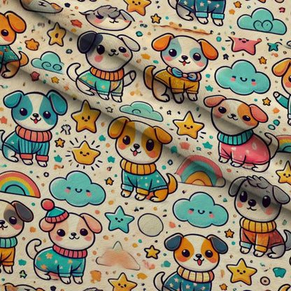 Cubist Canines Pattern 22 Minky Fabric