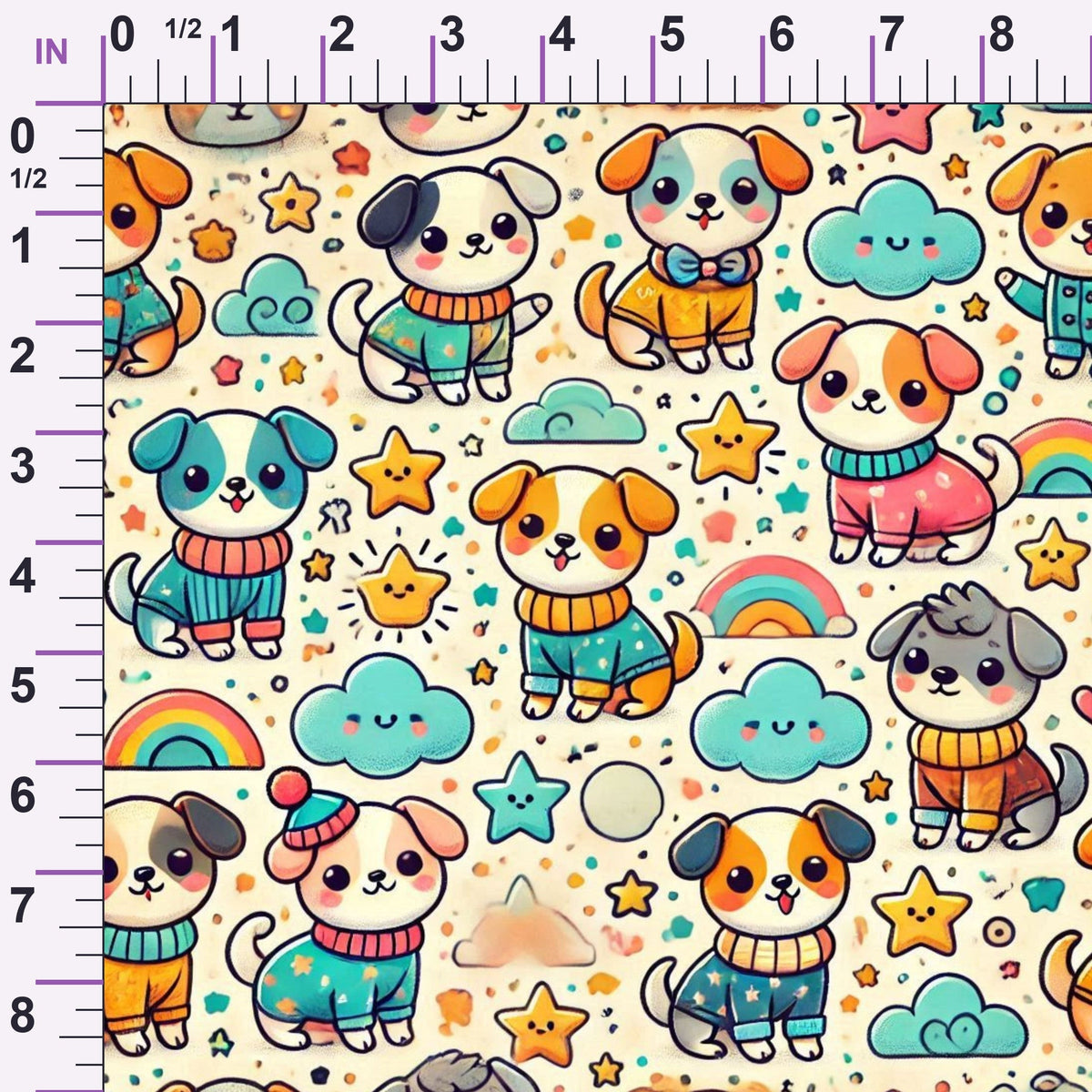 Cubist Canines Pattern 22 Minky Fabric