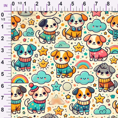 Cubist Canines Pattern 22 Minky Fabric