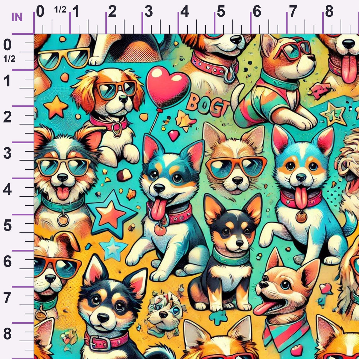 Cubist Canines Pattern 23 Minky Fabric