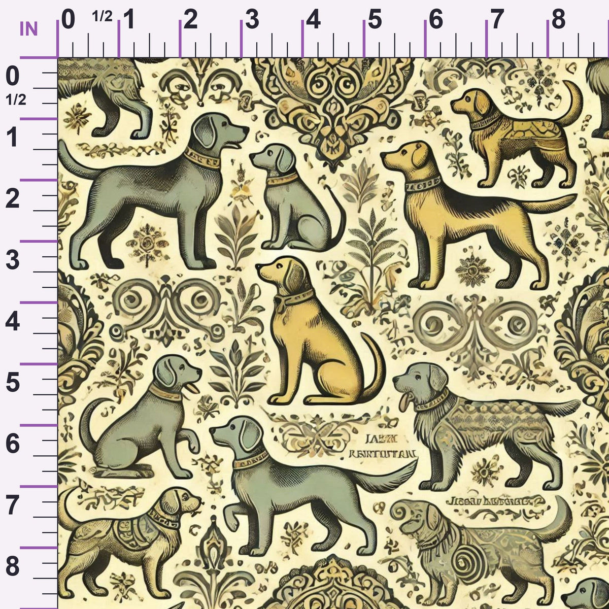 Cubist Canines Pattern 24 Minky Fabric