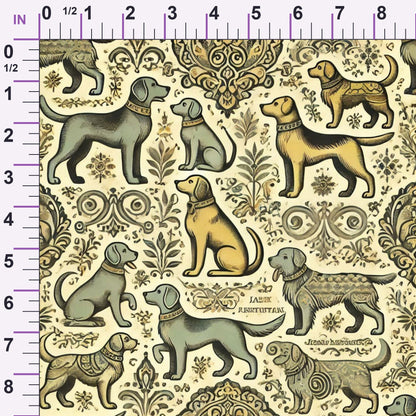 Cubist Canines Pattern 24 Minky Fabric