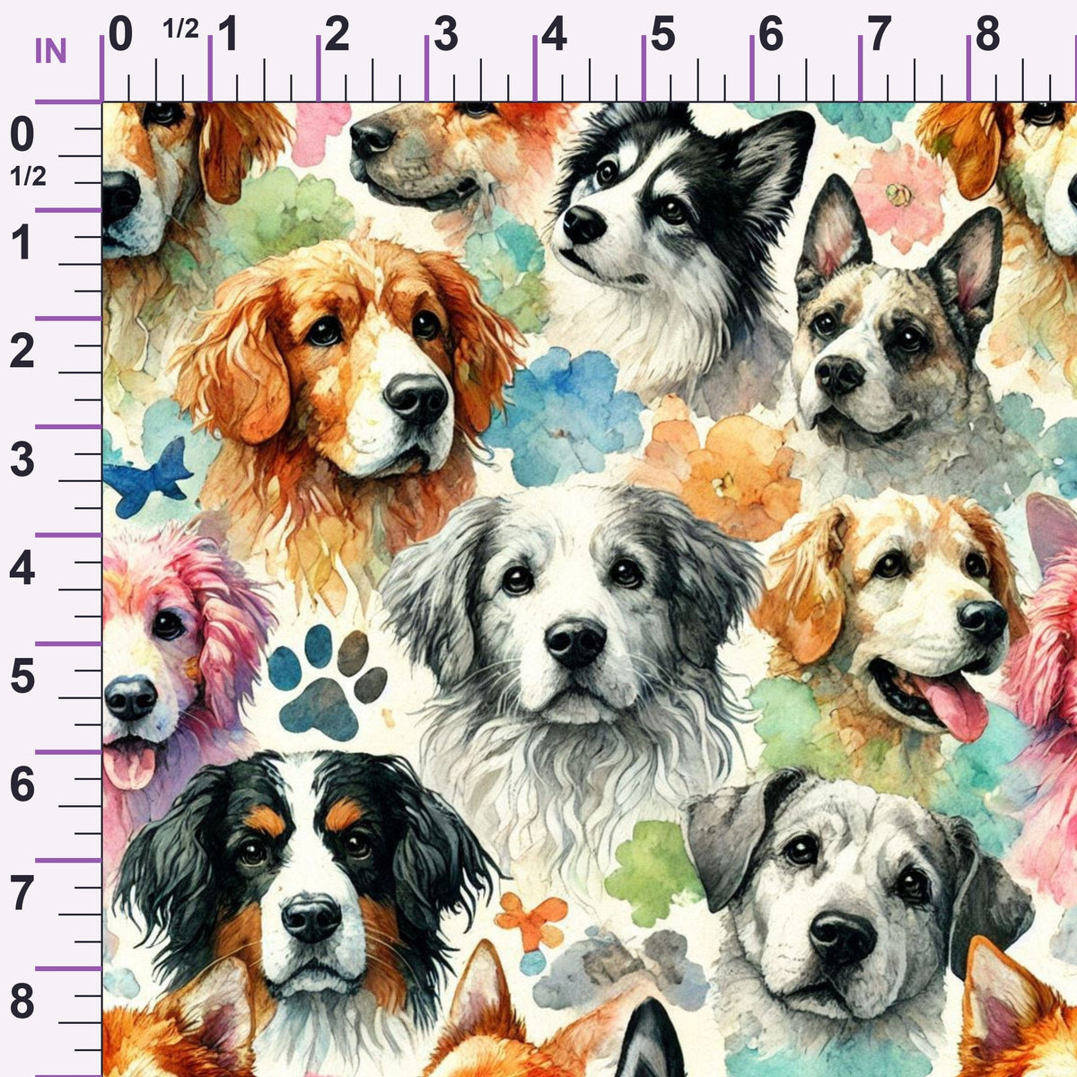 Cubist Canines Pattern 27 Minky Fabric