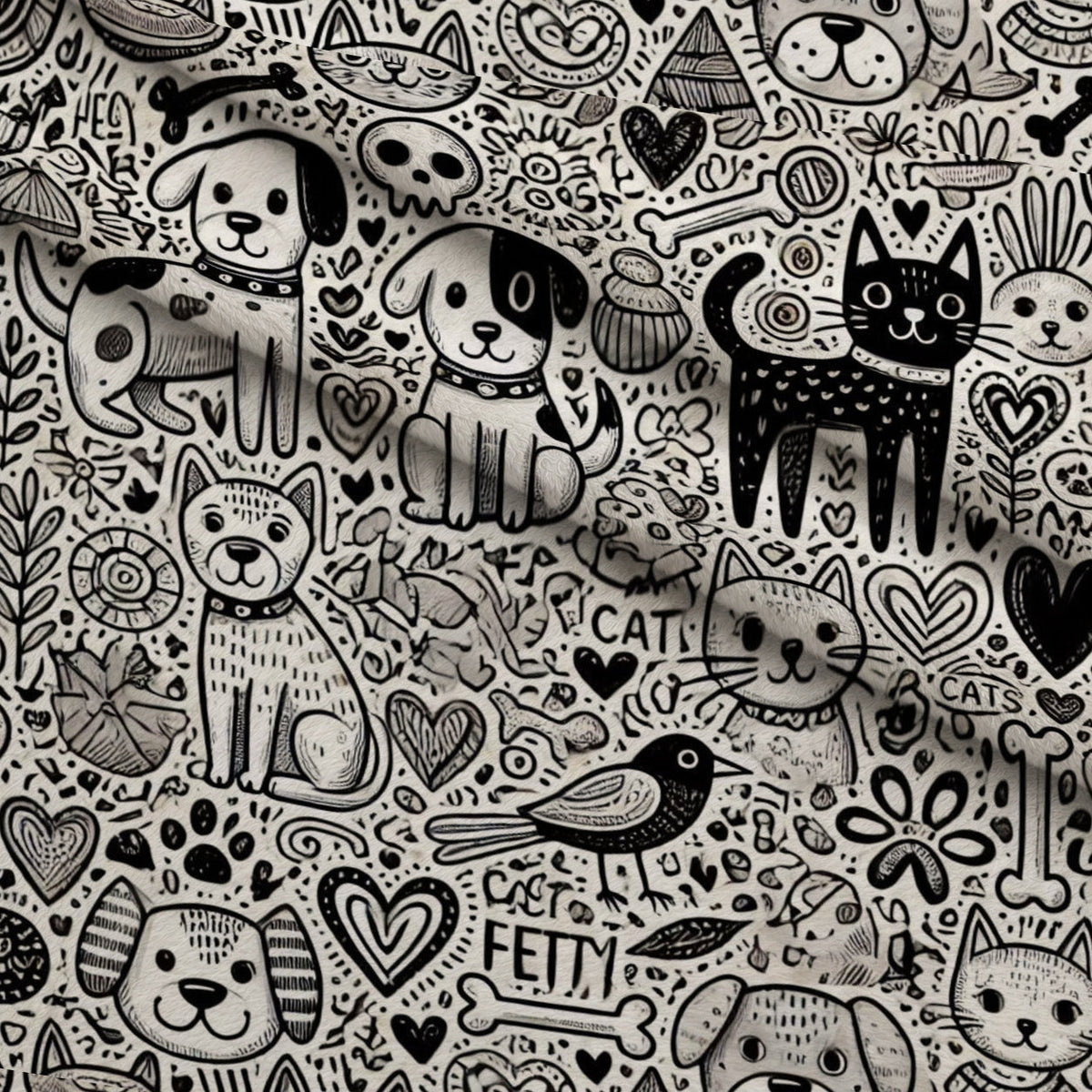 Cubist Canines Pattern 30 Minky Fabric