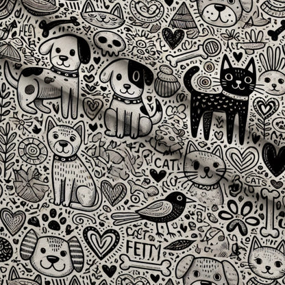 Cubist Canines Pattern 30 Minky Fabric