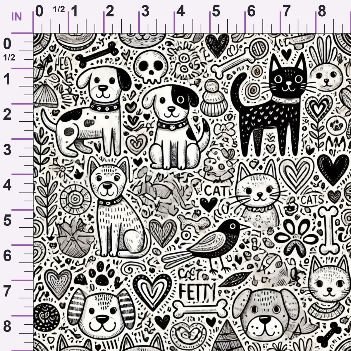 Cubist Canines Pattern 30 Minky Fabric