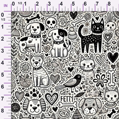 Cubist Canines Pattern 30 Minky Fabric