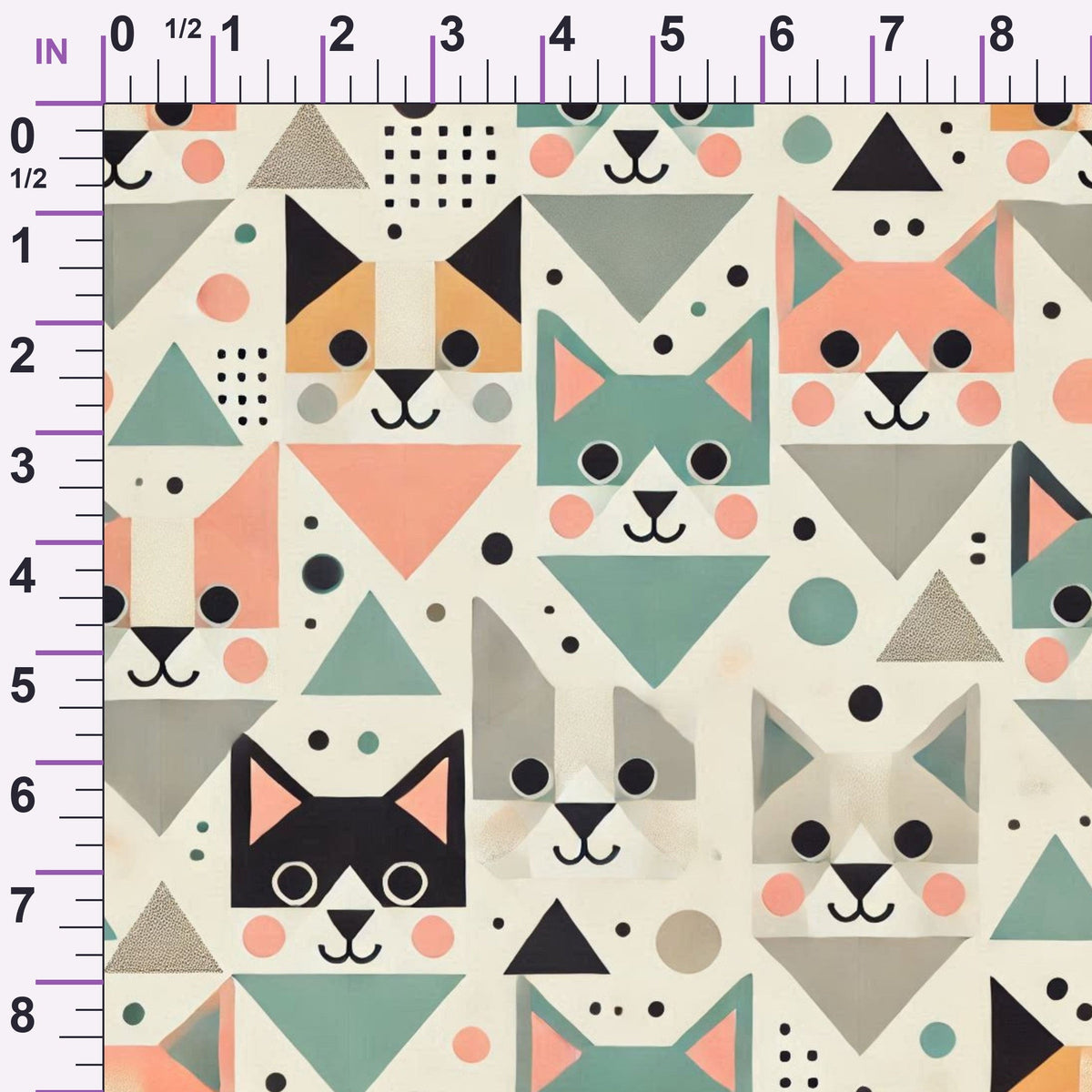 Cubist Canines Pattern 31 Minky Fabric