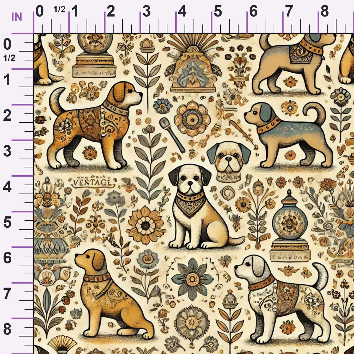 Cubist Canines Pattern 32 Minky Fabric