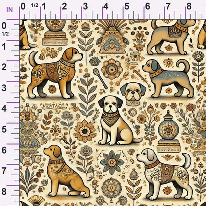 Cubist Canines Pattern 32 Minky Fabric