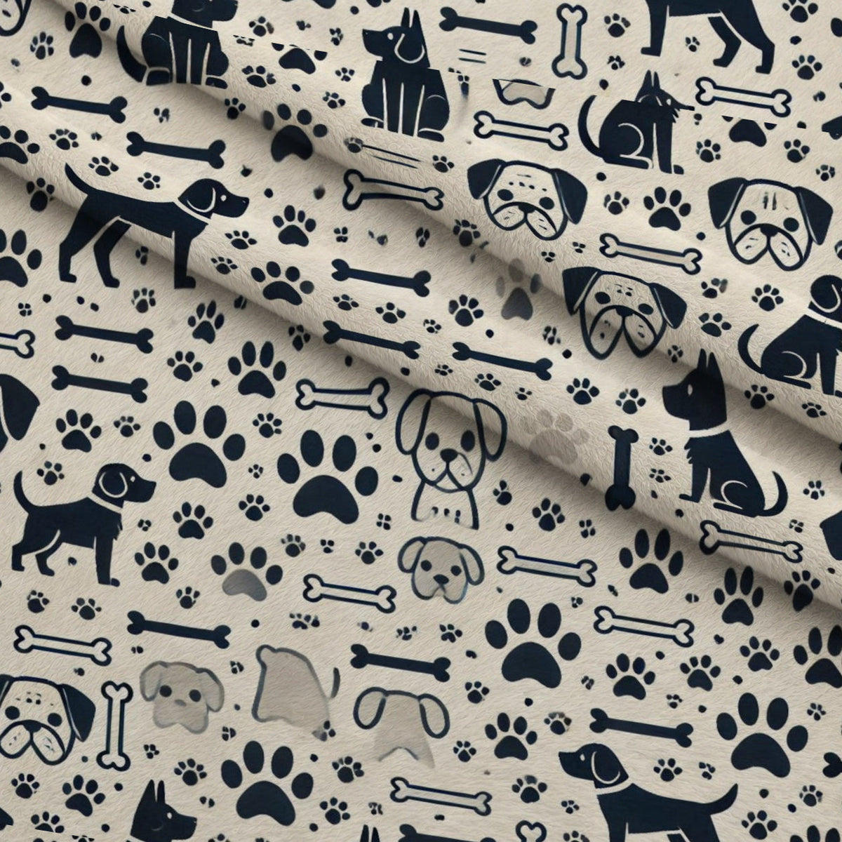 Cubist Canines Pattern 35 Minky Fabric