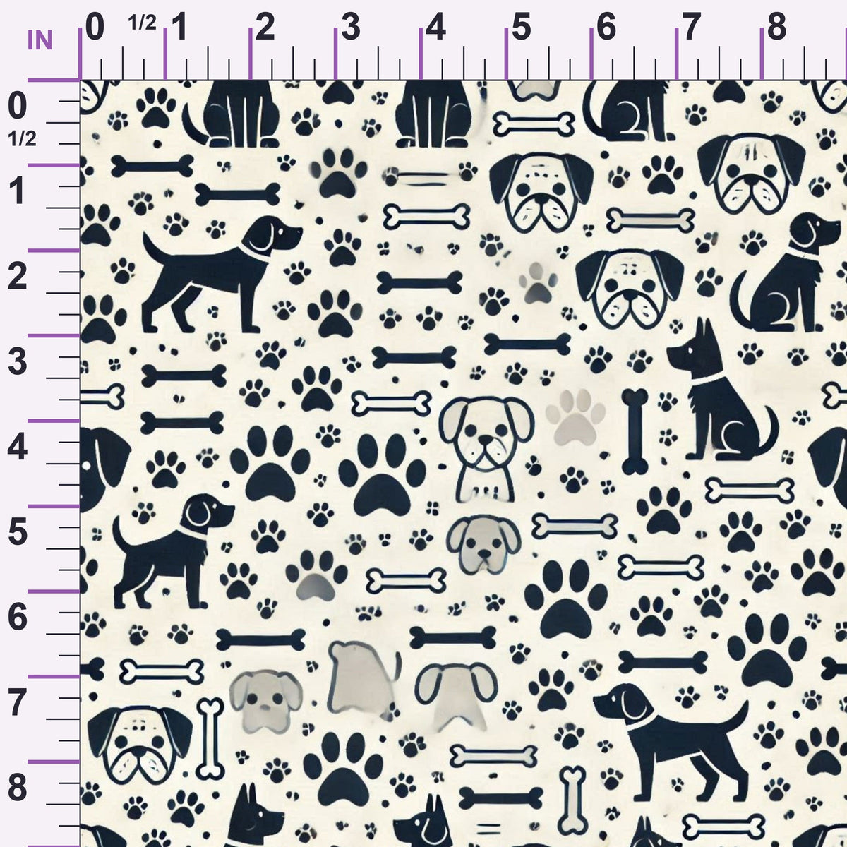 Cubist Canines Pattern 35 Minky Fabric