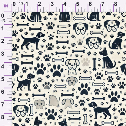 Cubist Canines Pattern 35 Minky Fabric