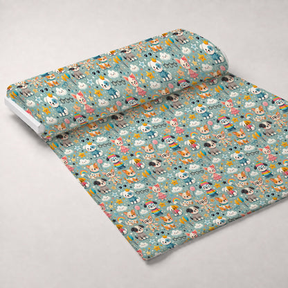 Cubist Canines Pattern 4 Minky Fabric