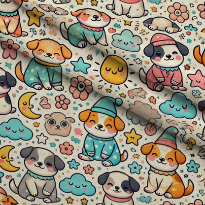 Cubist Canines Pattern 5 Minky Fabric