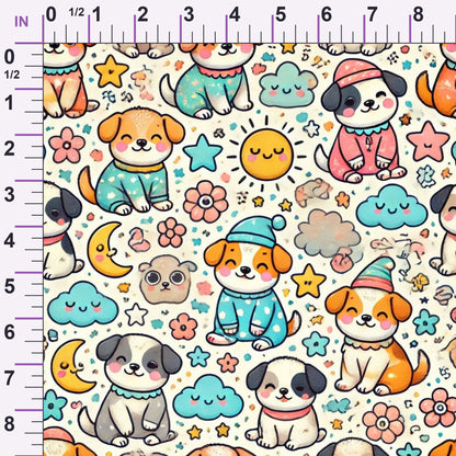 Cubist Canines Pattern 5 Minky Fabric