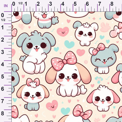 Cubist Canines Pattern 6 Minky Fabric