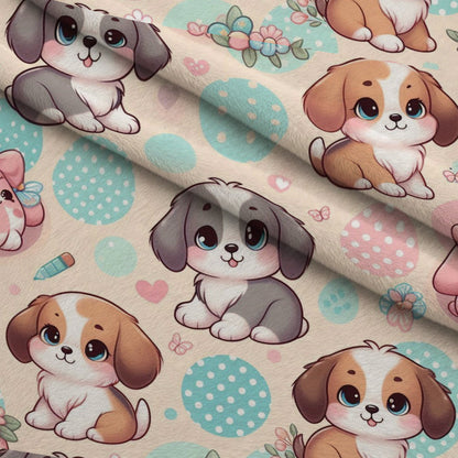 Cubist Canines Pattern 7 Minky Fabric