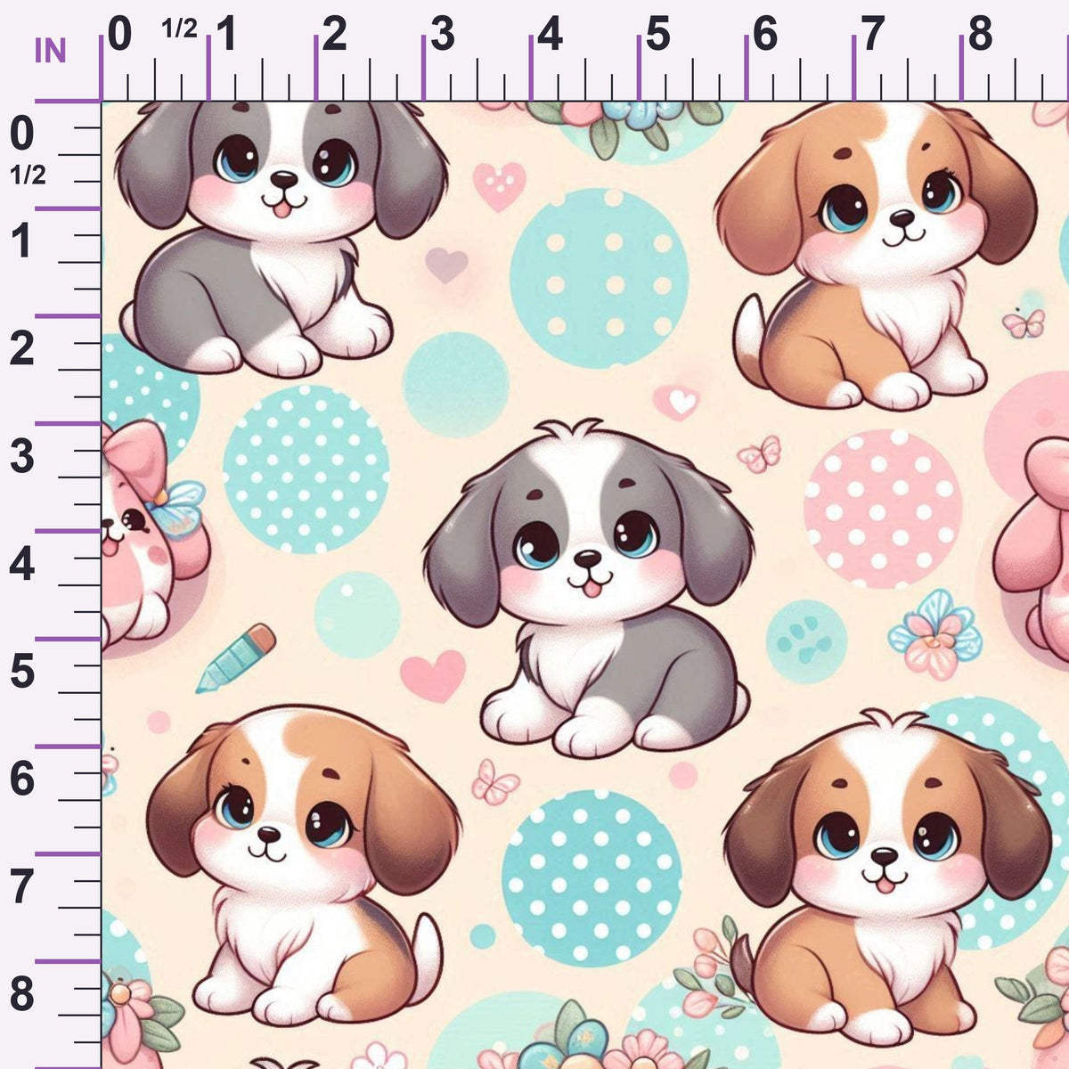 Cubist Canines Pattern 7 Minky Fabric