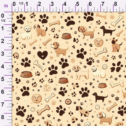Cubist Canines Pattern 8 Minky Fabric