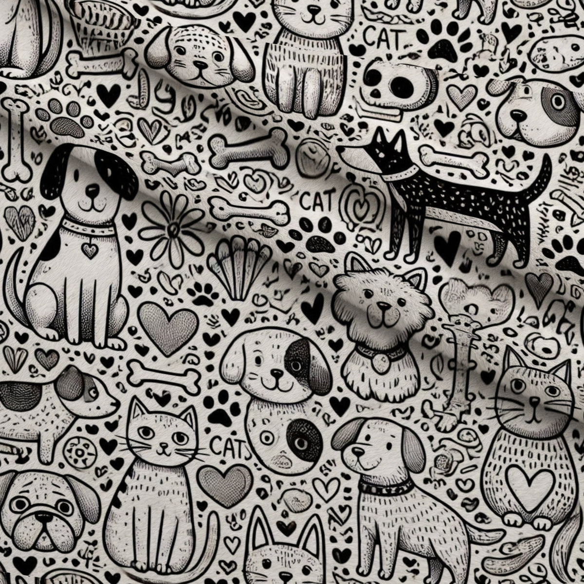 Cubist Canines Pattern 9 Minky Fabric