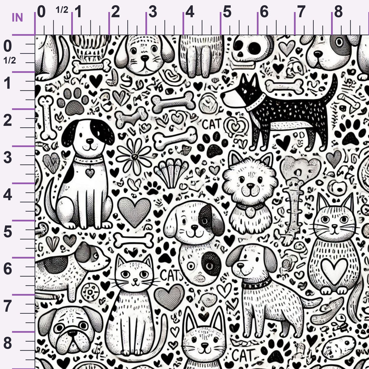 Cubist Canines Pattern 9 Minky Fabric