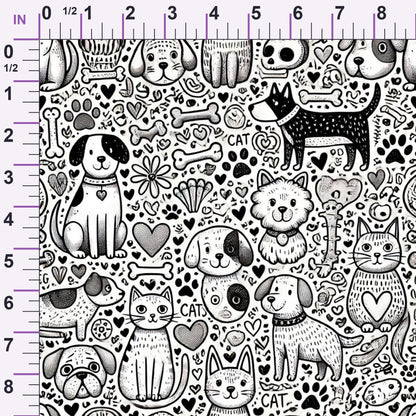 Cubist Canines Pattern 9 Minky Fabric