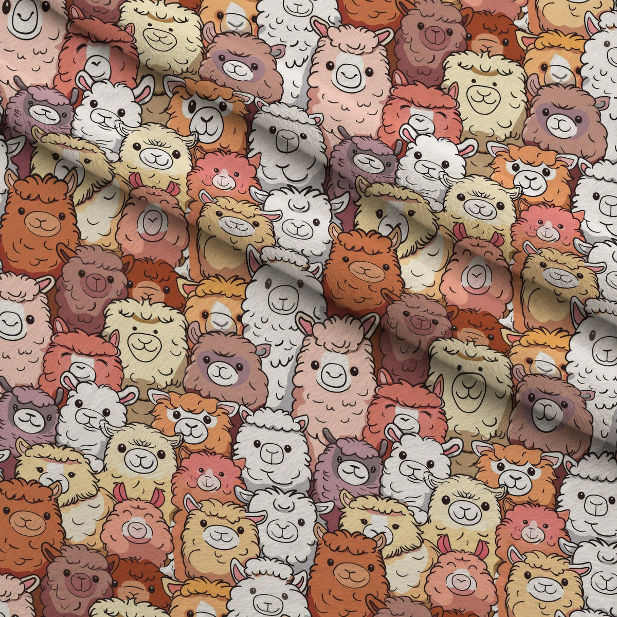 Cute Alpaca Minky Fabric