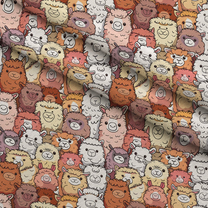 Cute Alpaca Minky Fabric