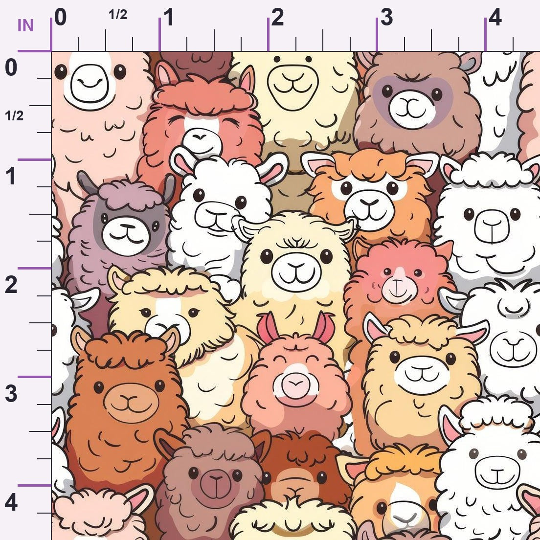 Cute Alpaca Minky Fabric