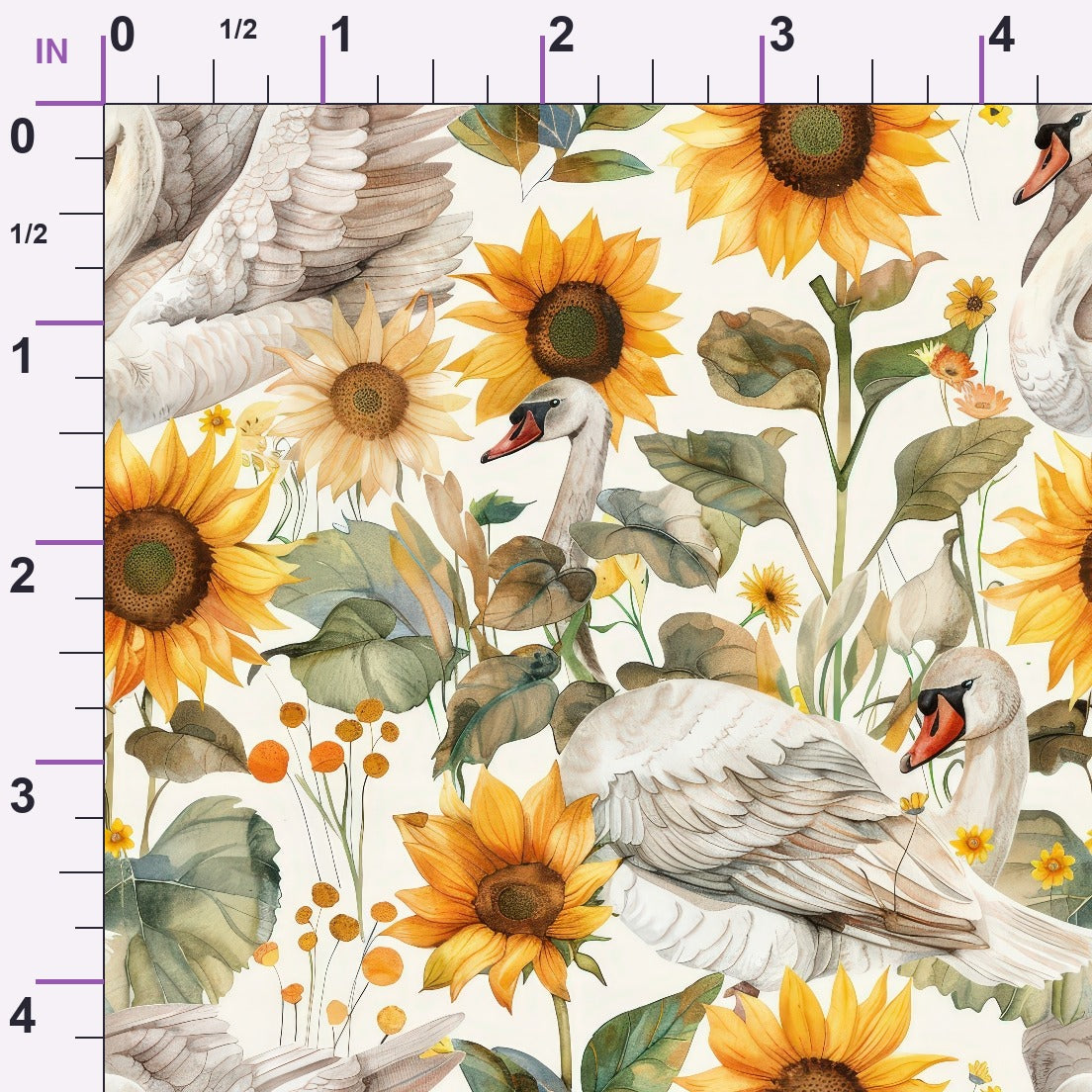 Cygnet Blooms Pattern 2 Minky Fabric