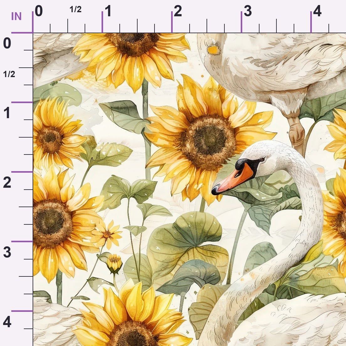 Cygnet Blooms Pattern 4 Minky Fabric
